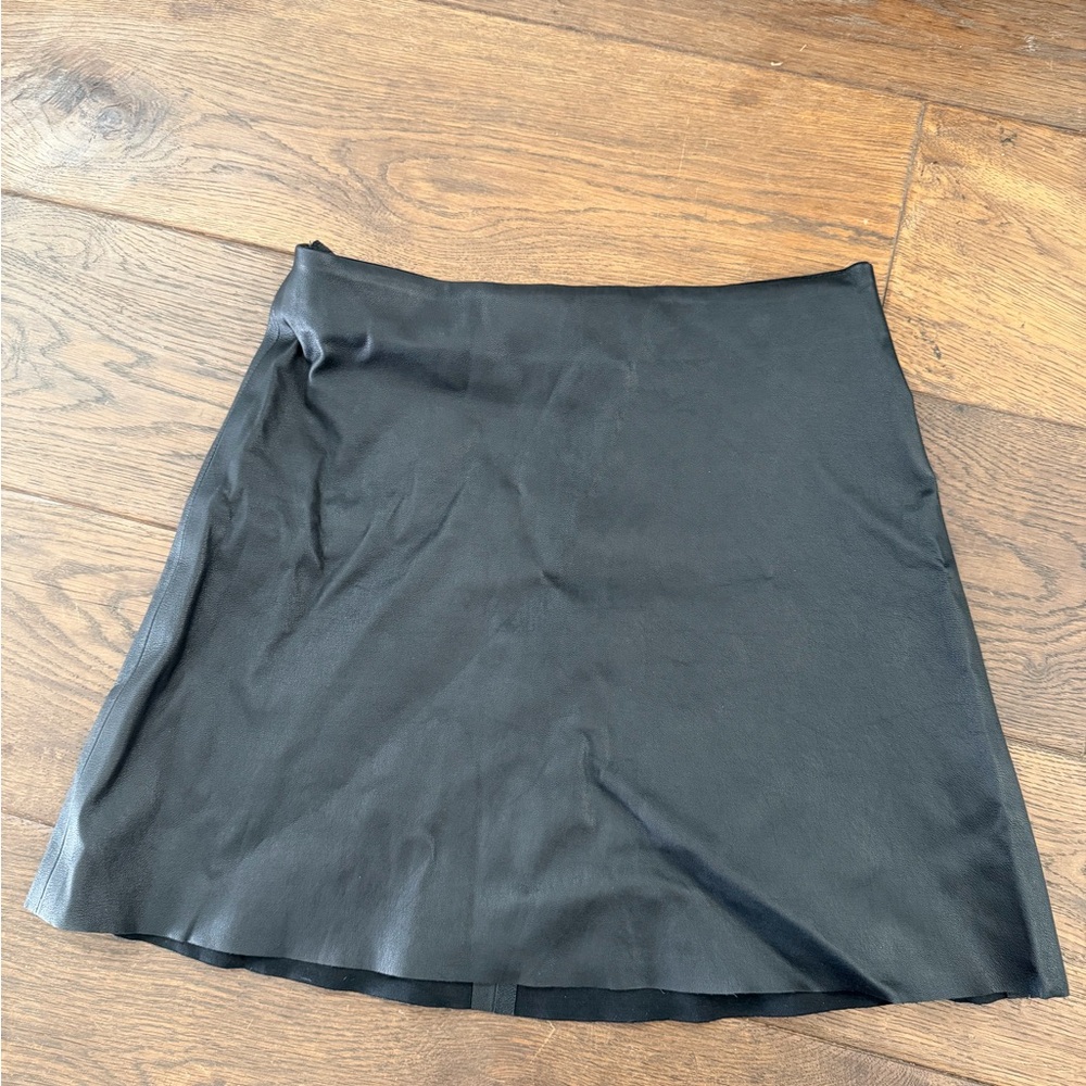 Reformation Leather Classic Black Mini Skirt